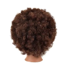 Afro Mannequin Head 100% Human Hair Head Hairdresser African American Training