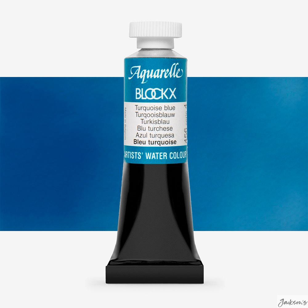 Blockx Watercolour Paint Tube 15ml Turquoise Blue For Artists Painting