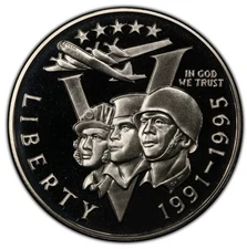 1991-1995 US WWII Proof Clad Liberty Half Dollar X-690