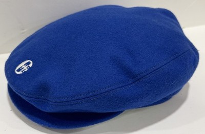 Conte of Florence Mens Vintage Hat Cap - Blue Wool Italian Lovely Cabbie Newsboy