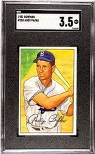 1952 Bowman Andy Pafko #204 SGC 3.5
