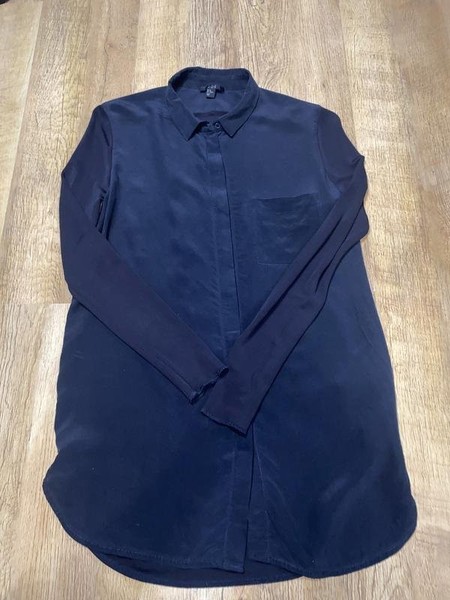 Women COS Shirt Black Viscose 34 / XS / 42