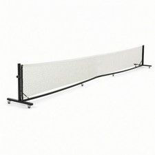 Pickleball Net with Wheels Portable Court Kit Stable for Gyms, Driveway,