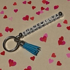 Heated Rivalry Keychain Shane Loves Ilya With Blue Tassel