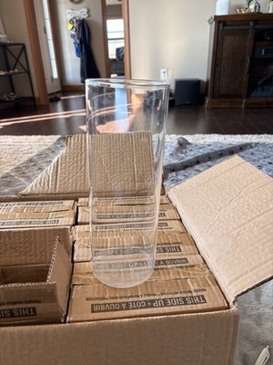 2 Boxes Of Cylinder Vases, 8.5 Cm X 22.9 Cm
