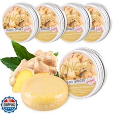 Ginger Hair Regrowth Shampoo Bars - Pack of 5, Promotes Hair Growth, Natural