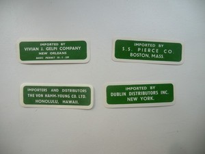 4 MINT GUINNESS USA IMPORT LABELS BREWERY BEER BOTTLE LABEL T3