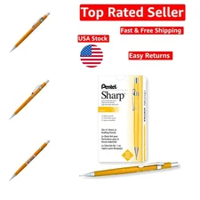 Sharp Mechanical Pencil 0.9mm Lead - Box of 12, Bold Yellow Writing Instruments