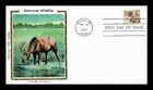 US COVER MOOSE WILDLIFE FIRST DAY ISSUE COLORANO SILK CACHET