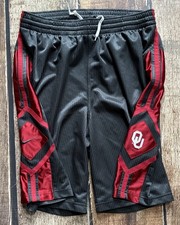 NIKE OKLAHOMA SOONERS SHIMMER BASKETBALL SHORTS GRAY MENS LARGE EXCELLENT
