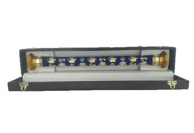 #ad German Navy Field Marshal Baton Replica Blue Velvet with Gold Accents Boxed $376.25