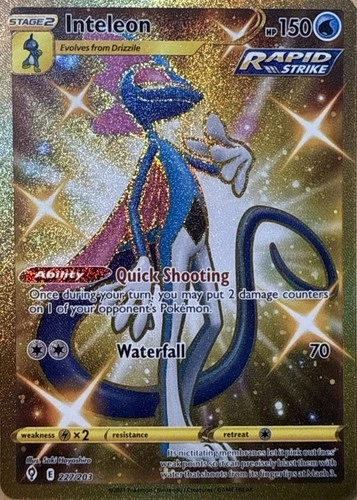 Inteleon 227/203 SEC Evolving Skies Pokemon NM