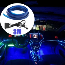 3m Blue LED USB Car Interior Decorative Atmosphere Wire Strip Light Accessories