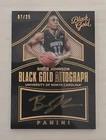 2016 Brice Johnson Panini Black Gold Collegiate On Card Auto SP #195 /25 UNC