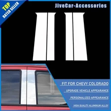 4pcs Chrome Window Pillar Posts Door Trim Cover for Chevy Colorado CANYON 2023+
