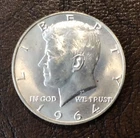 1964 D Kennedy Half Dollar, 90% Silver, Free Shipping.