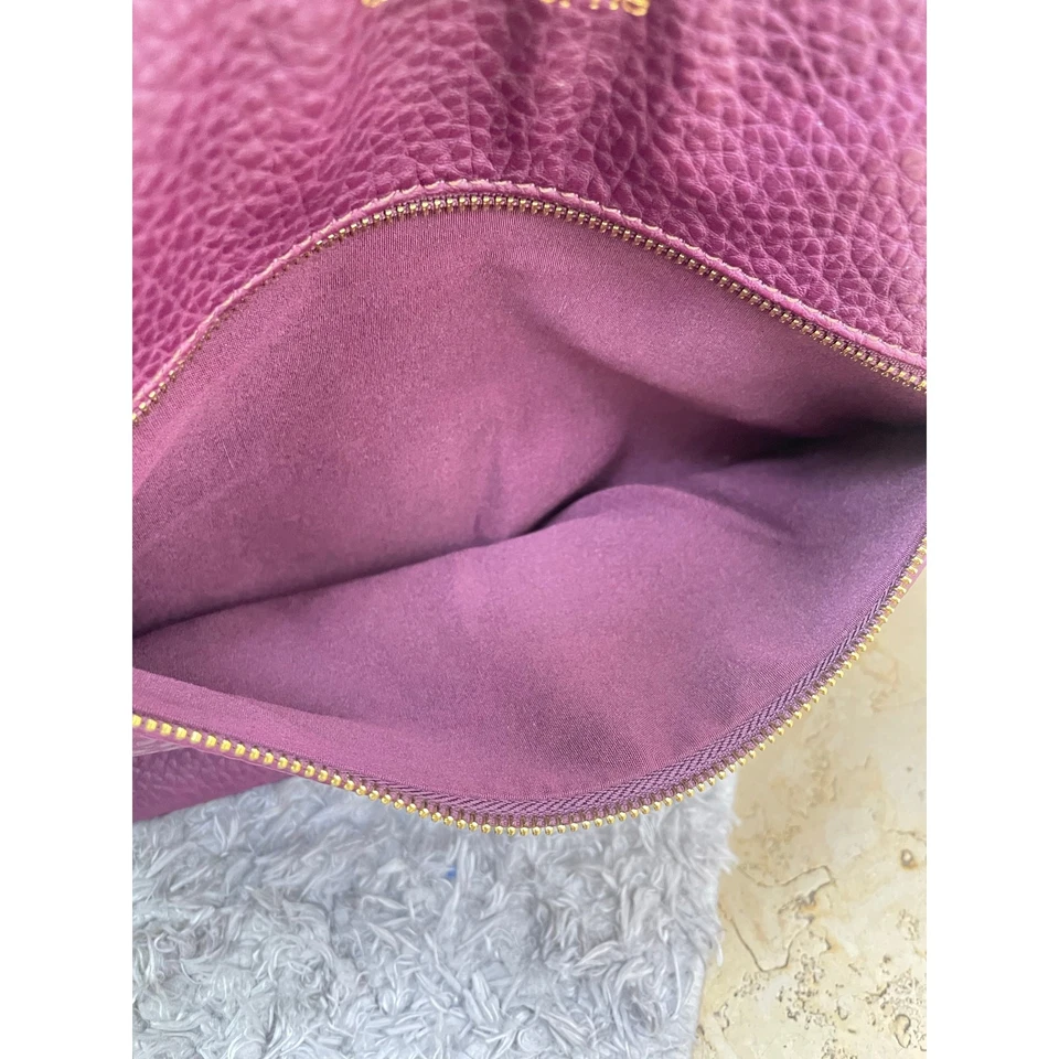 Bolso de Hombro Liz Claiborne Mujer Cuero Genuino Borgoña Grande Bolso Boho Foto 4 de 4