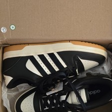 adidas Break Start J Black White Gum Unisex Kids Sneakers US 5 Leather
