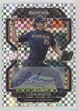 2022 Panini Prizm Draft Picks Power Plaid 1/17 Liam Simon #PDP166 Auto z1r