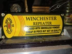 VINTAGE WINCHESTER PORCELAIN SIGN SHOT GUN AMMO CARTRIDGES RIFLE FIREARM HUNTING