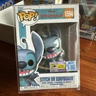 Funko Pop! Disney Lilo & Stitch Stitch Surfboard 2025 SDCC Sticker W/Protector