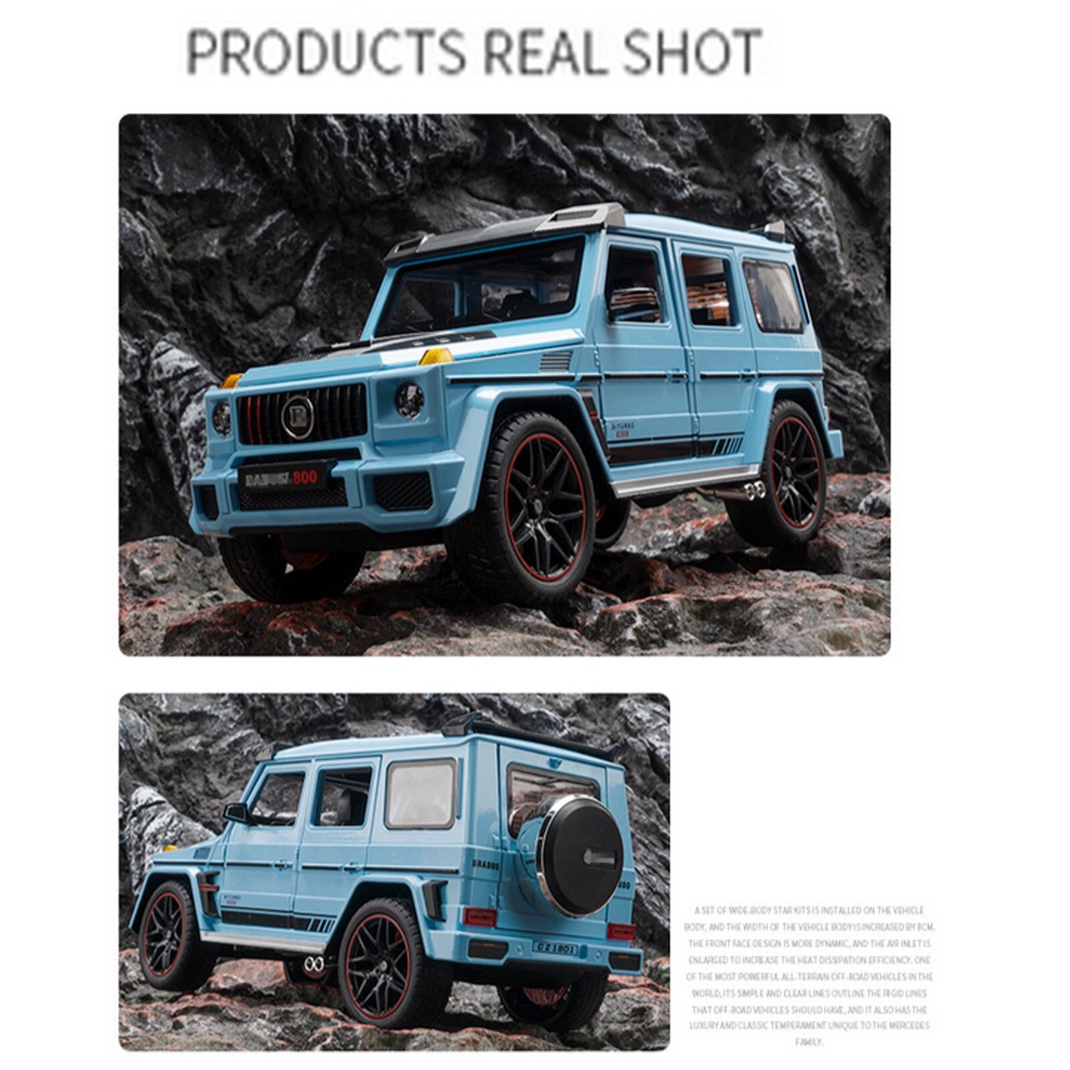 1:18 Scale Brabus G800 Blue Diecast Car Model Collectibles Gift