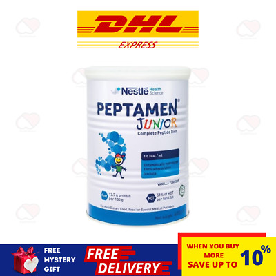 1 Dose x 400g Nestle PEPTAMEN JUNIOR Complete Peptide Diet Vanille Flavor DHL