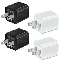 USB Wall Charger, 4-Pack Universal 5V/1A Mini Portable Travel Adapter High Speed