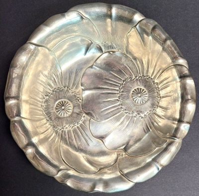 銀製RIX SILVER 花模様 ボウル 97g Wallace Sterling Silver Poppy Pattern 10