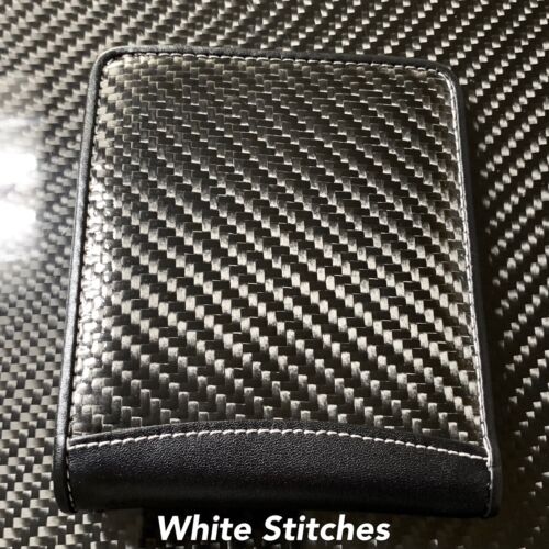 REAL CARBON FIBER WALLET Fits 4S 5S ONE M8 G5 VIP DTM JDM FRS BRZ NOTE CC #W - Picture 1 of 2