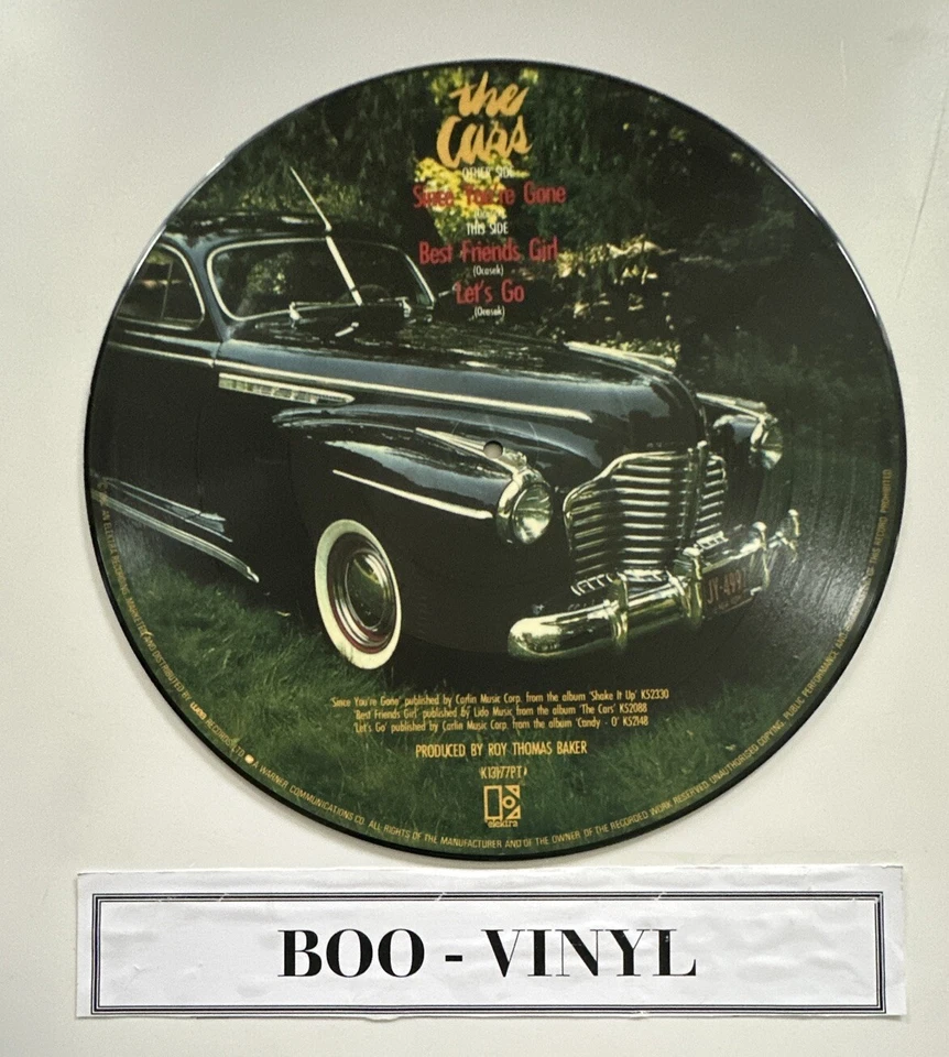 The Cars. Since You're Gone. 12"Vinyl Single Picture Disc 1982 EX / EX Condition - Image 2 of 4