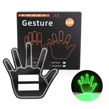 Finger Gesture Light Led Car Back Window Sign Hand Light With Remote Xmas Gift
