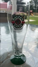 Beer Pilsner Glass Weizen Gold Drinking Glass.  German Beer Glass
