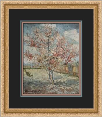 Vincent Van Gogh Pink Peach Trees (Souvenir de Mauve) Custom Framed Print