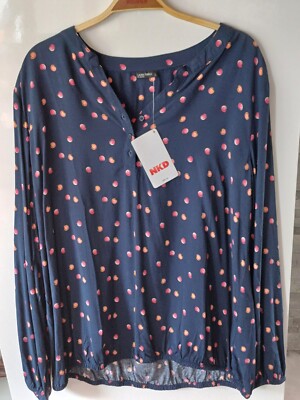  Damenbluse  Langarm Laura Torelli  ** Gr. L  ** blau, bunt * Neu mit Etikett *