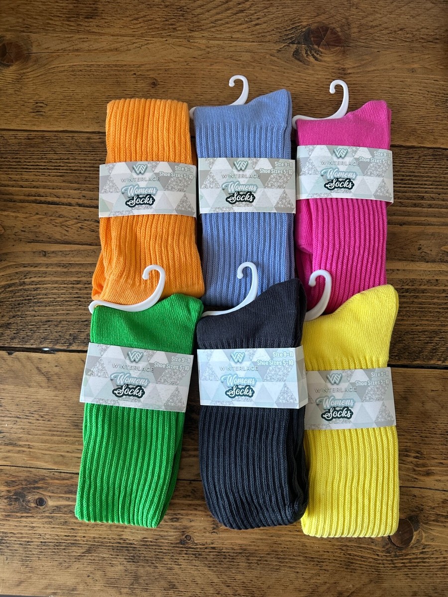 Winterlace Damen Slouch Socken – 6 Paar, Lang, Wärmend, Dehnbar, Für Schuhgrößen 37–44