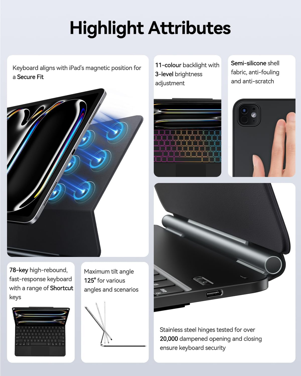 ESR Coque pour iPad Pro 13 Pouces M5/M4 (2025/2024) avec Coque