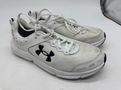 Under Armour Charged Assert 10 Athletic Sneakers Womens White Lace-Up - 9.5