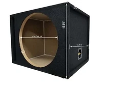 BR15SV Woofer 15" inch Single Vented Carpeted Car Subwoofer Enclosure Box
