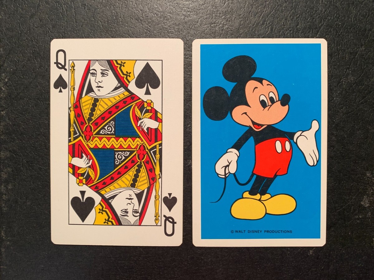Swap Playing Card Mickey Mouse QUEEN OF SPADES Walt Disney World