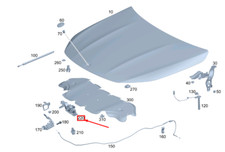 MERCEDES-BENZ GLA H247 CHIUSURA PARTE SUPERIORE COFANO MOTORE A2478800160