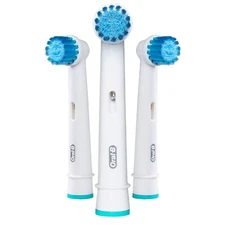 3 pcs oral-B replacement brush heads brossettes de rechange sensitive gum