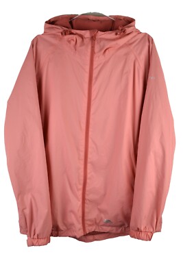 TRESPASS Pink Windbreaker Jacke Größe UK 14 Damen L Full Zip TP75 Regen Trestex