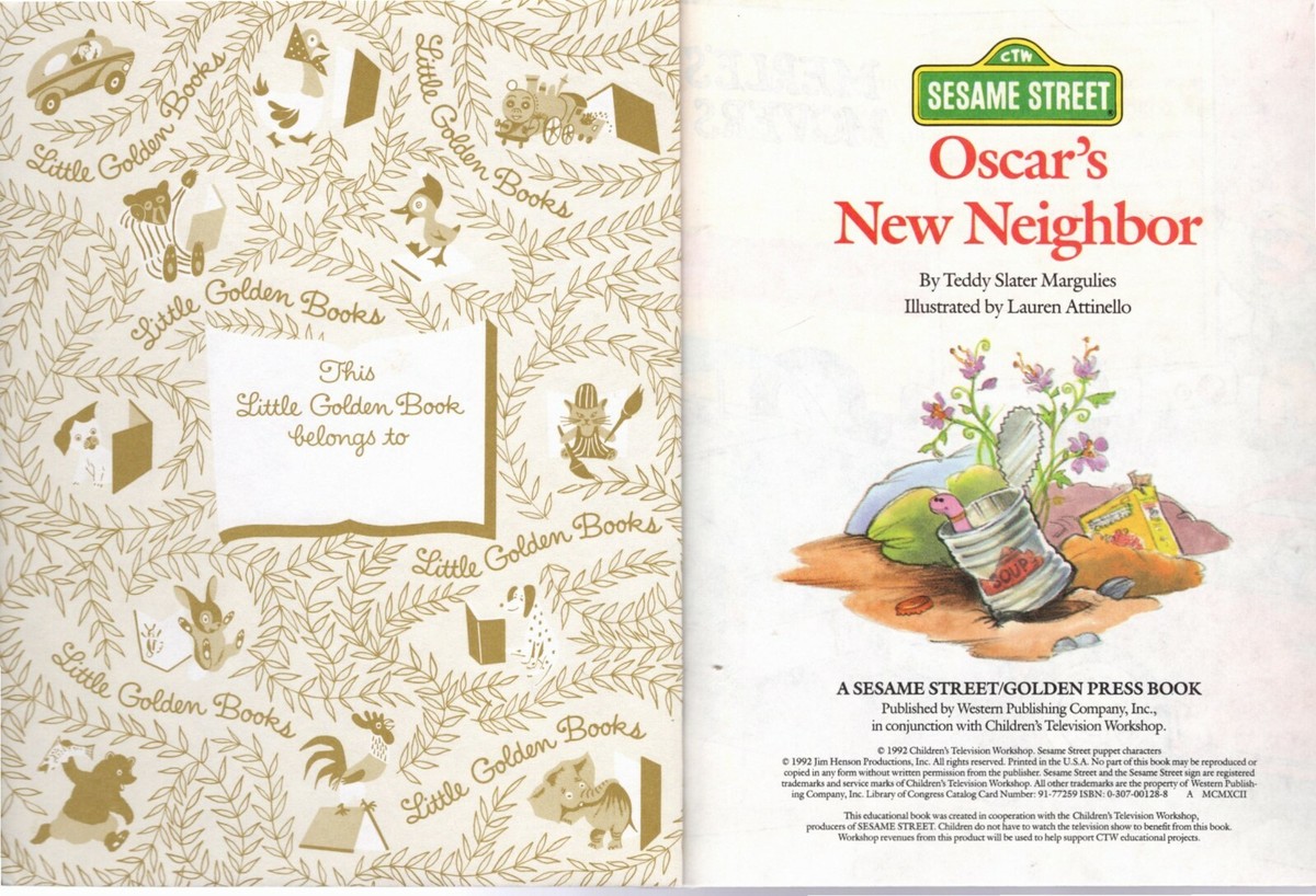 Oscar's New Neighbor by Teddy Slater Margulies (Sesame St