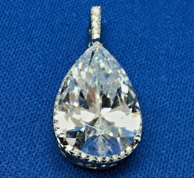 Stauer Orabelle DiamondAura Anhänger weiß Träne Birnenform... UVP über 500 $!!