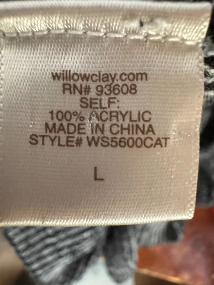 Willow & Clay Womens Black & White Ribbed Knit Cowl Neck Sweater L - Image 3 of 4