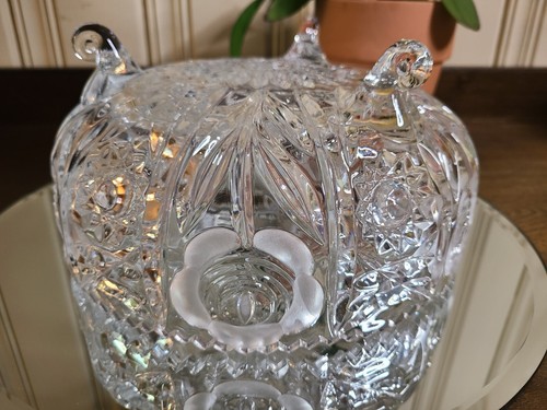 Vintage Genuine Lead Crystal Bowl Hand Cut, Footed - Picture 5 of 8