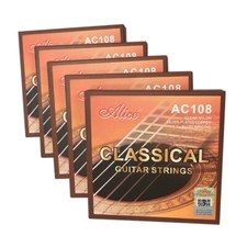 5 Sets Alice AC108-N Classical Guitar Strings Nylon Silver-Plated Copper Alloy