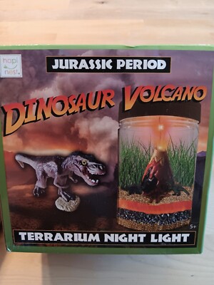 Hapinest Dinosaur Terrarium Kit with Light-up Volcano Garden - STEM Science Educ