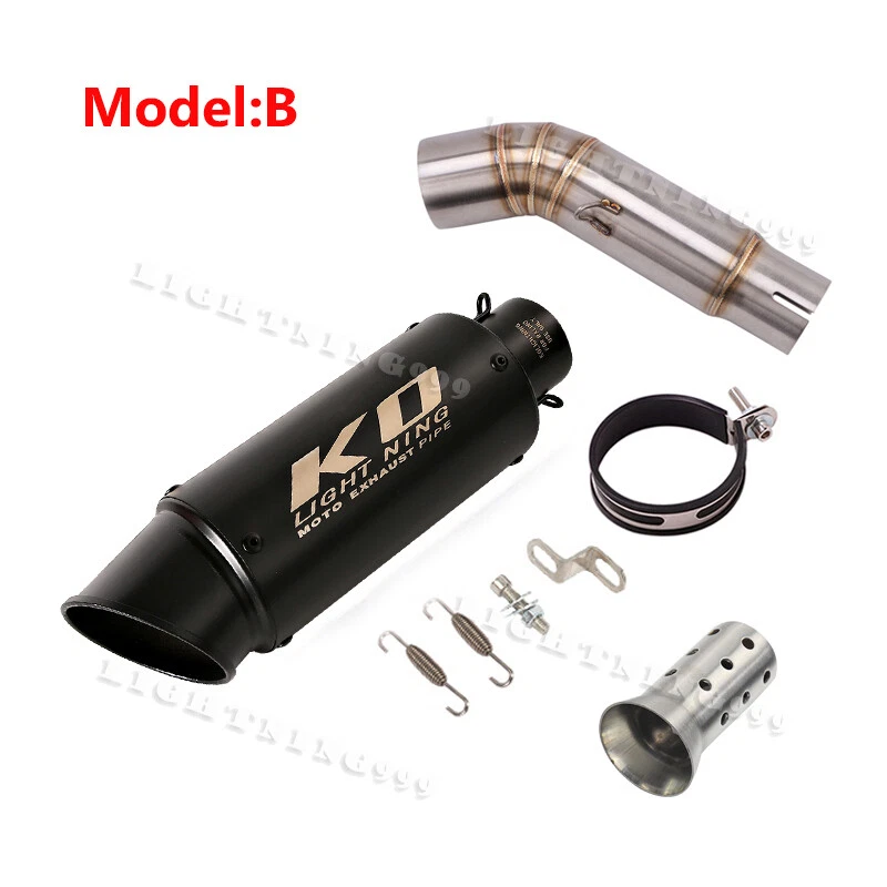 For Suzuki GSR750 GSXS750 BK750 Motorcycle Exhaust Pipe Tips Slip Mid Link Tube - Image 3 of 4